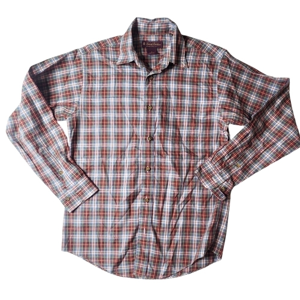 Brooks Brothers Boys Plaid Button Down Medium